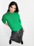 Brave Soul freedom crew neck jumper in green