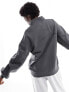 Фото #5 товара Cotton:On quarter zip sweatshirt with retro mountain graphic in charcoal