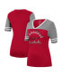 Women's Cardinal, Heathered Gray Arkansas Razorbacks There You Are V-Neck T-shirt