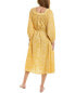 Pomegranate Puff Sleeve Dress Women's Yellow Xs/S