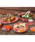 Фото #2 товара Red Swirl Enamelware Collection 20" Serving Tray