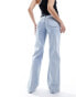 & Other Stories high waist straight leg jeans in soft True Blue wash Голубой, W29 - фото #2