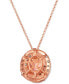Фото #3 товара Le Vian peach Morganite (7/8 ct. t.w.) & Diamond (1/3 ct. t.w.) Adjustable 20" Pendant Necklace in 14k Rose Gold