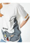 Фото #7 товара Футболка Tom Ve Jerry лицензионная велосипедным воротником из хлопка Koton