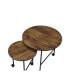 Фото #7 товара Oblis 2Pc Pk Nesting Tables, Vintage Oak