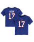 ფოტო #1 პროდუქტის Toddler Boys and Girls Josh Allen Royal Buffalo Bills Player Name and Number T-Shirt