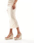 Фото #8 товара Glamorous Wide Fit espadrille wedge heeled sandals in silver diamante