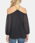 Фото #4 товара Women's Off-The-Shoulder Halter Neck Blouse