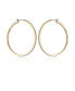 ფოტო #1 პროდუქტის Gold-Tone Textured Hoop Earrings