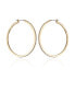 Gold-Tone Textured Hoop Earrings