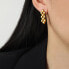 Modern gold-plated steel earrings VAAXF060G