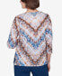 Classic Python Chevron Crew Neck Top