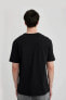 Erkek T-shirt Siyah C2137ax/bk81