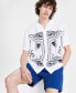 ფოტო #3 პროდუქტის Men's Conrad Regular-Fit Tropical Paisley Button-Down Camp Shirt, Created for Macy's