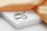 Original silver ring with clear zircons RI097W