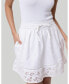 ფოტო #1 პროდუქტის Women's Drawstring Short Skirt