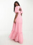 Фото #4 товара Anaya Bridesmaid tie back maxi dress in candy pink