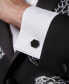 ფოტო #4 პროდუქტის Stainless Steel Logo Black Hexagon Cuff Links