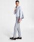 Фото #1 товара Men's Slim-Fit Wool Sharkskin Suit Pants, Created for Macy's