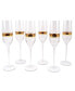 Фото #3 товара Бокалы для шампанского Vivience полосатые, набор из 6 шт.