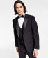 ფოტო #1 პროდუქტის Men's X-Fit Slim-Fit Infinite Stretch Black Tuxedo Jacket