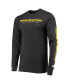 ფოტო #3 პროდუქტის Men's Heathered Charcoal Washington Football Team Halftime Long Sleeve T-shirt