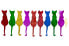 Wanddeko Metall Colorful Cats