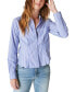 ფოტო #1 პროდუქტის Women's Button-Front Corset Shirt