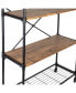 4-Tier Industrial Rolling Bookshelf