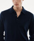 Фото #5 товара Men's 100% Merino Wool Long- Sleeved Polo Shirt