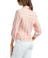 Фото #2 товара Juniors' Striped Button Front Cotton Shirt