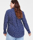 Фото #4 товара Trendy Plus Size Polka-Dot Shirt, Created for Macy's