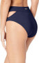 Фото #2 товара Vince Camuto 168310 Women's High Waist Bikini Bottom Swimsuit Cut Out Size S