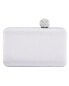 Satin Minaudiere with Crystal Clasp