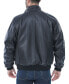 Men WWII Leather Bomber Jacket Черный, Large - фото #3