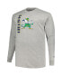 Фото #2 товара Men's Heather Gray Notre Dame Fighting Irish Big and Tall Mascot Long Sleeve T-shirt