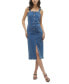 Фото #4 товара Платье без рукавов Vero Moda Saila из денима с разрезом посередине, средней длины