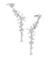 ფოტო #1 პროდუქტის Silver-Tone Cubic Zirconia Flower Climber Drop Earrings, Created for Macy's
