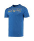 ფოტო #3 პროდუქტის Men's Heathered Charcoal, Royal Distressed Pitt Panthers Meter T-shirt and Pants Sleep Set