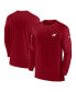 ფოტო #1 პროდუქტის Men's Cardinal Arizona Cardinals Sideline Coach Performance Long Sleeve T-shirt