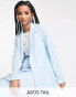 Фото #1 товара ASOS DESIGN Tall jersey slouchy suit blazer in pale blue