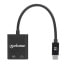 Фото #3 товара Manhattan USB-C to Headphone Jack (3.5mm) and USB-C (inc Power Delivery) - Black - 480 Mbps (USB 2.0) - Cable 11cm - Audio - With Power Delivery to USB-C Port (60W) - Equivalent to CDP235APDM - Three Year Warranty - Retail Box - Black
