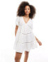 Фото #1 товара Iisla & Bird tiered mini summer dress in white