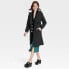 Фото #2 товара Women's Relaxed Fit Trench Rain Coat - A New Day Black S