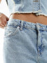 Фото #4 товара ONLY Cobain wide leg rhinestone detail jeans co-ord in light blue