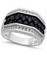 ფოტო #1 პროდუქტის Men's Black & White Diamond Ring (2 ct. t.w.) in 10k White Gold