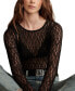 Фото #5 товара Women's Lace Layering Long-Sleeve Top