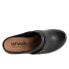 Softwalk Macintyre S2361-001 Womens Black Wide Leather Clog Flats Shoes 12