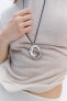 Фото #11 товара Ожерелье-шнурок с круглой подвеской ZARA