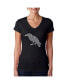 ფოტო #1 პროდუქტის Women's Word Art V-Neck T-Shirt - Edgar Allen Poe's The Raven